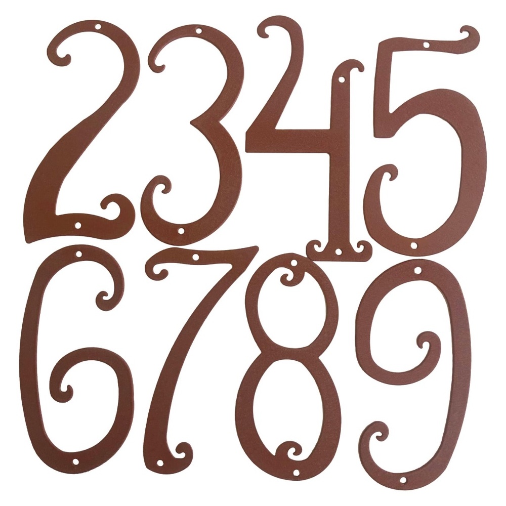 House Numbers SET OF 3 Rustic Powder Coated New without tags
